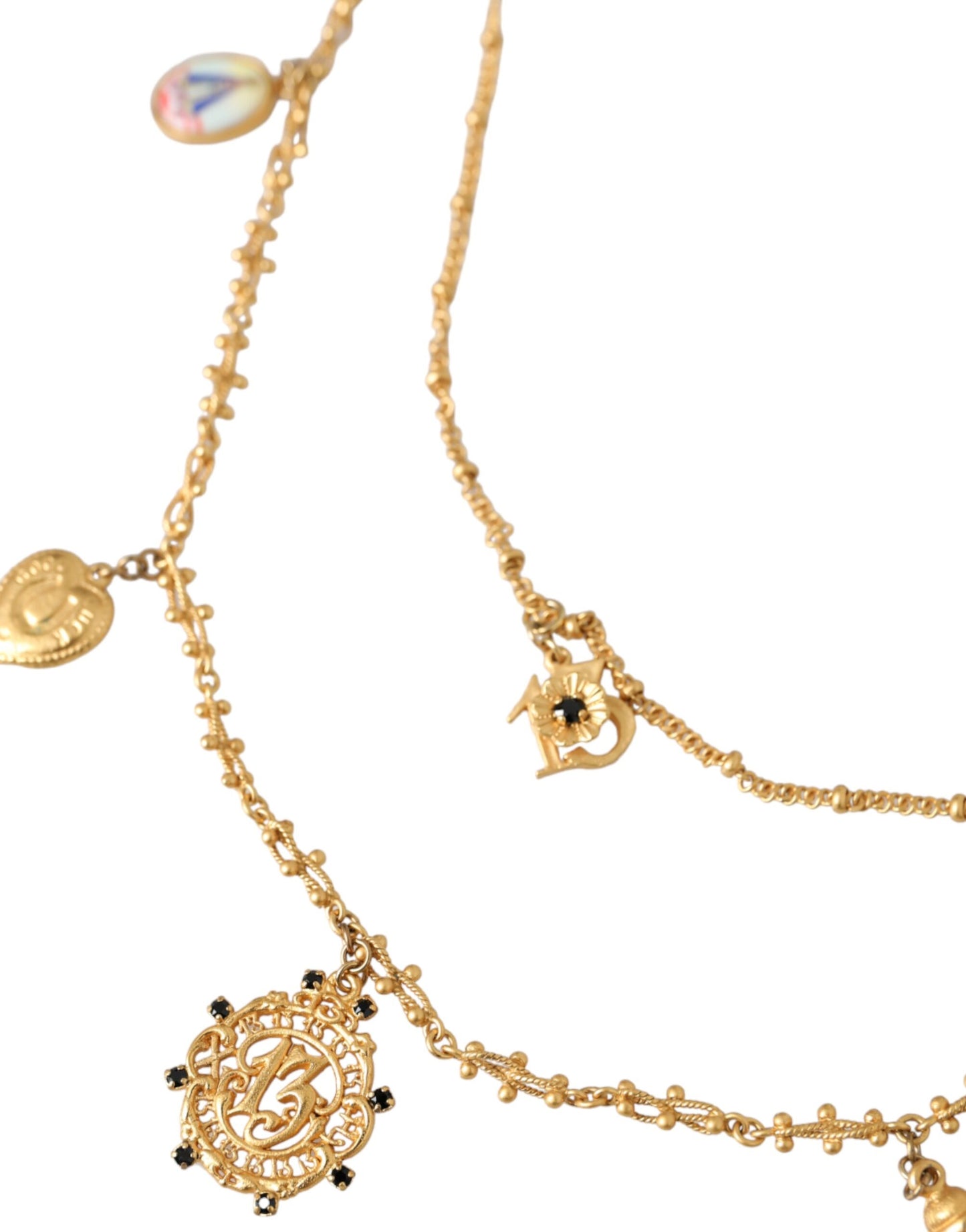 Dolce &amp; Gabbana – Statement-Halskette „Sicily“ aus Messing mit goldfarbener Kette