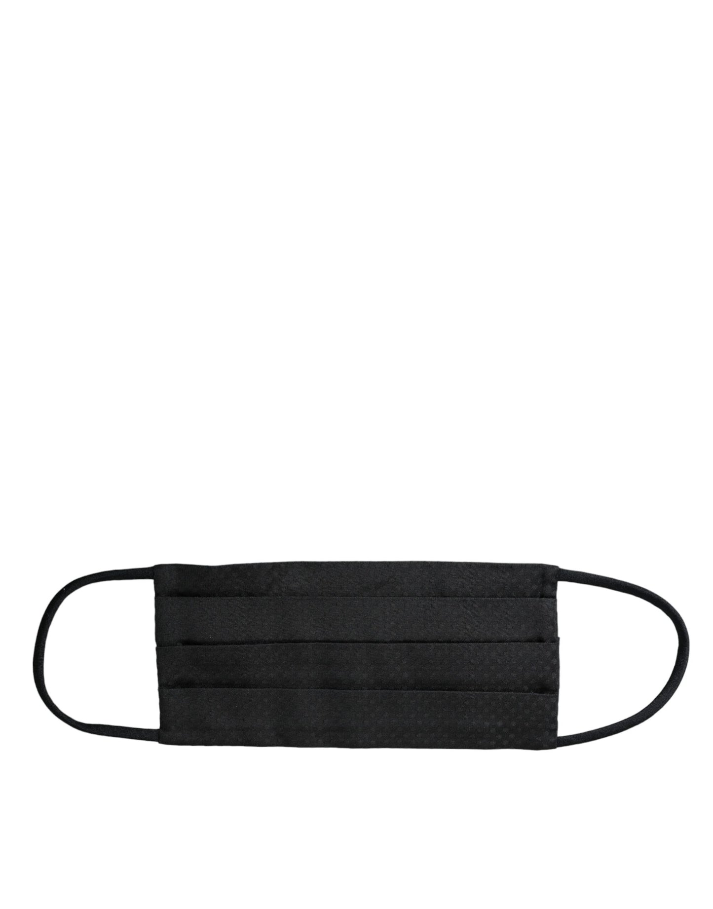 Dolce &amp; Gabbana – Schwarze Gesichtsmaske aus 100 % Seide mit verstellbarem Bindeband