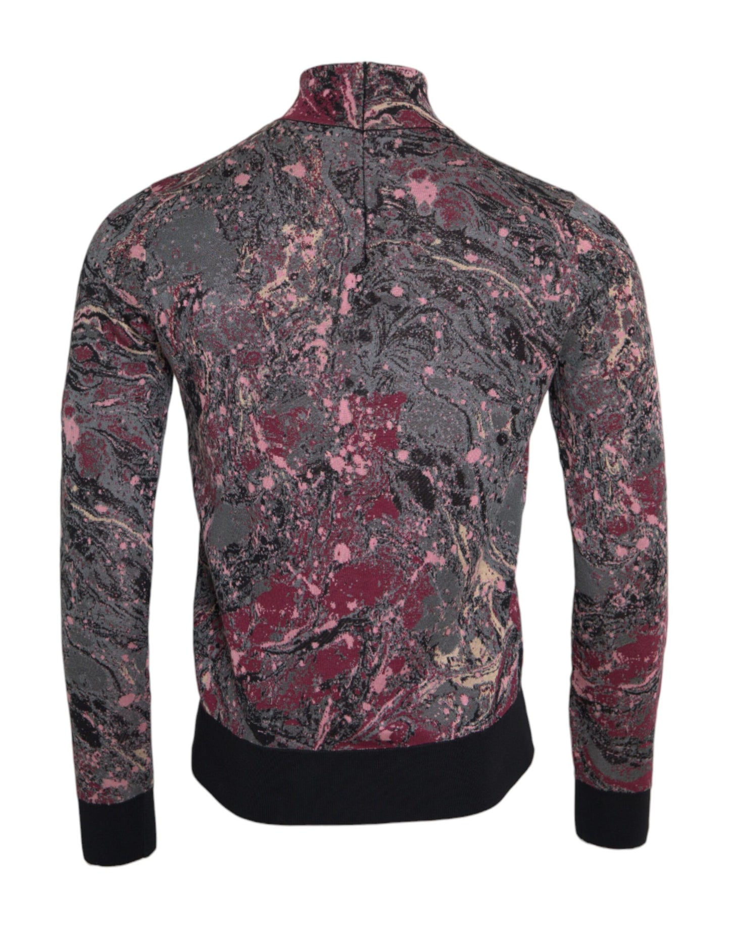 Dolce &amp; Gabbana Herrenpullover mit Rollkragen und mehrfarbiger Grafik
