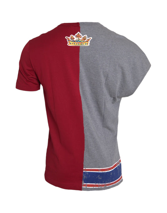 تي شيرت دولتشي آند غابانا متعدد الألوان بأكمام قصيرة ورسومات جرافيكية