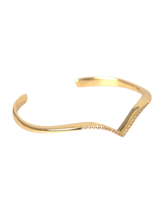 Nialaya Gewölbtes Flügel-Armband Skyfall Gold CZ 925