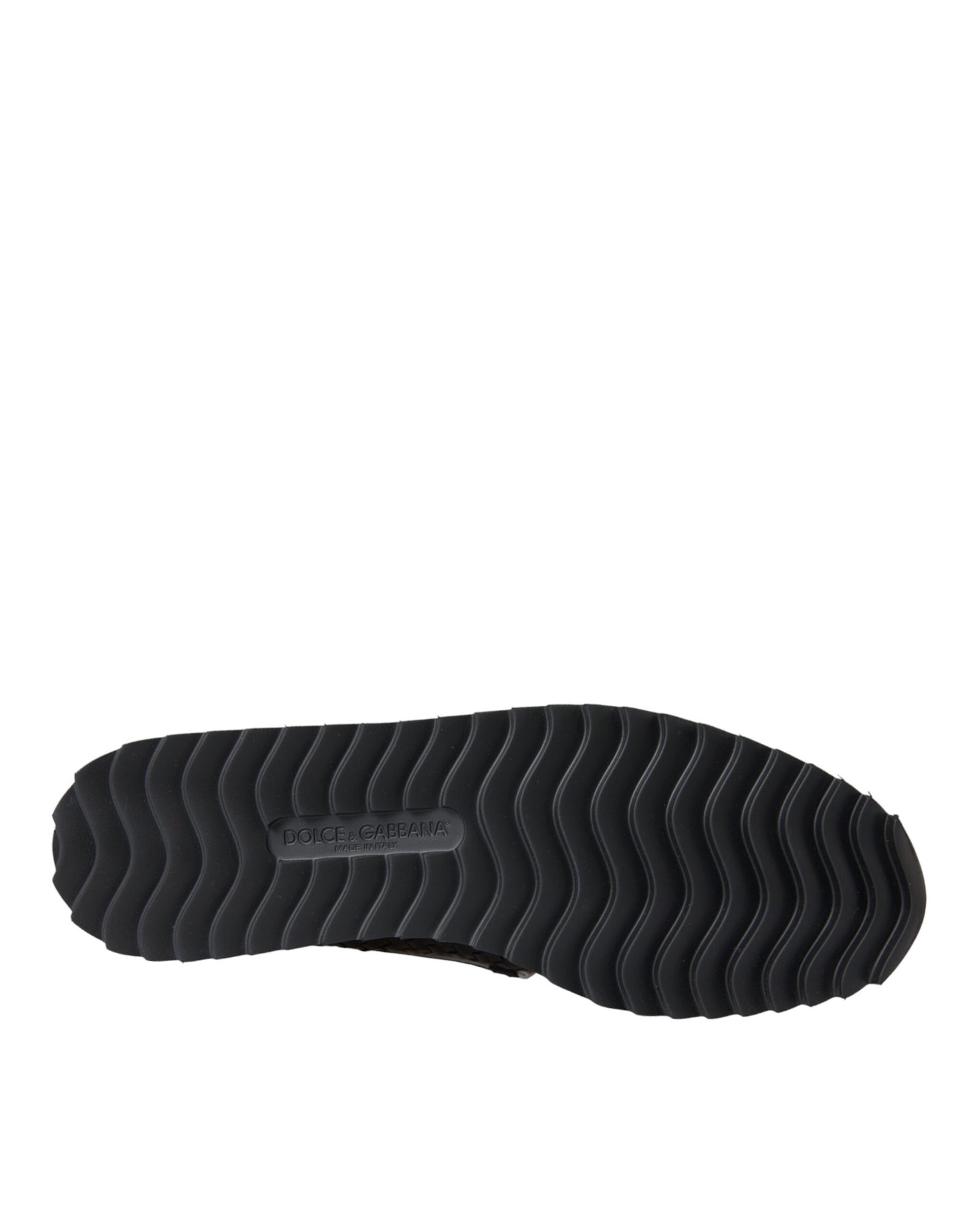 Dolce &amp; Gabbana Herren Loafer aus gewebtem Büffelleder in Schwarz