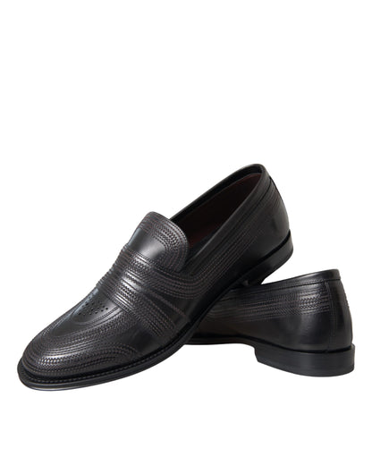 Dolce &amp; Gabbana Herren Halbschuhe aus schwarzem und braunem Leder