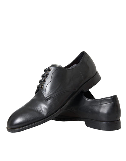Dolce &amp; Gabbana – Derby-Schuhe aus schwarzem Leder für formelle Anlässe