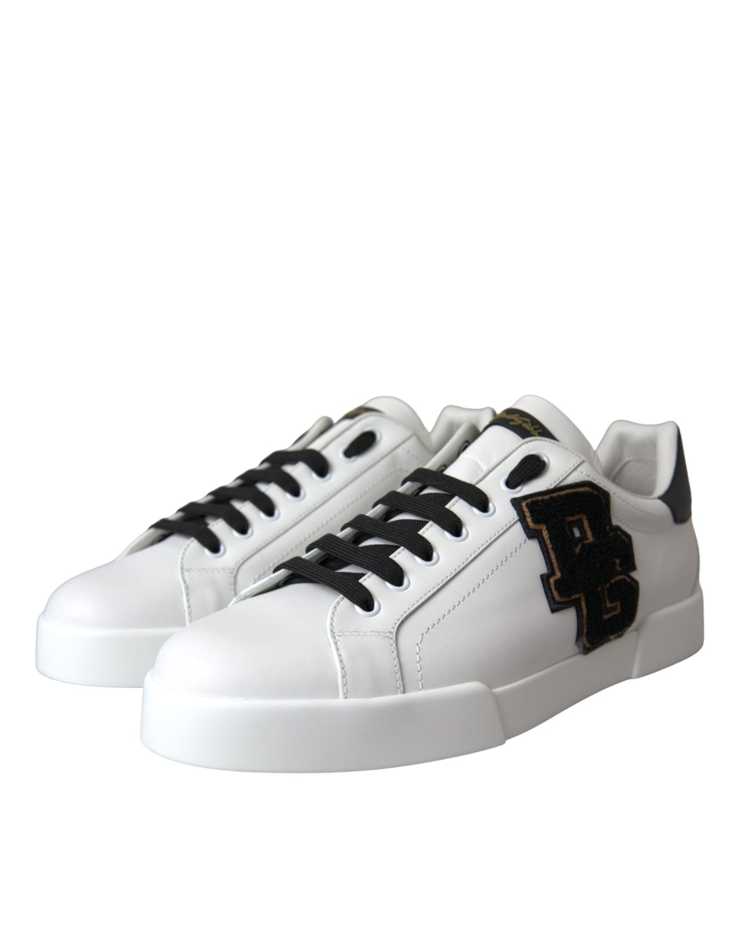 Dolce &amp; Gabbana Weiße Leder DG Logo Casual Low Top Sneakers Schuhe