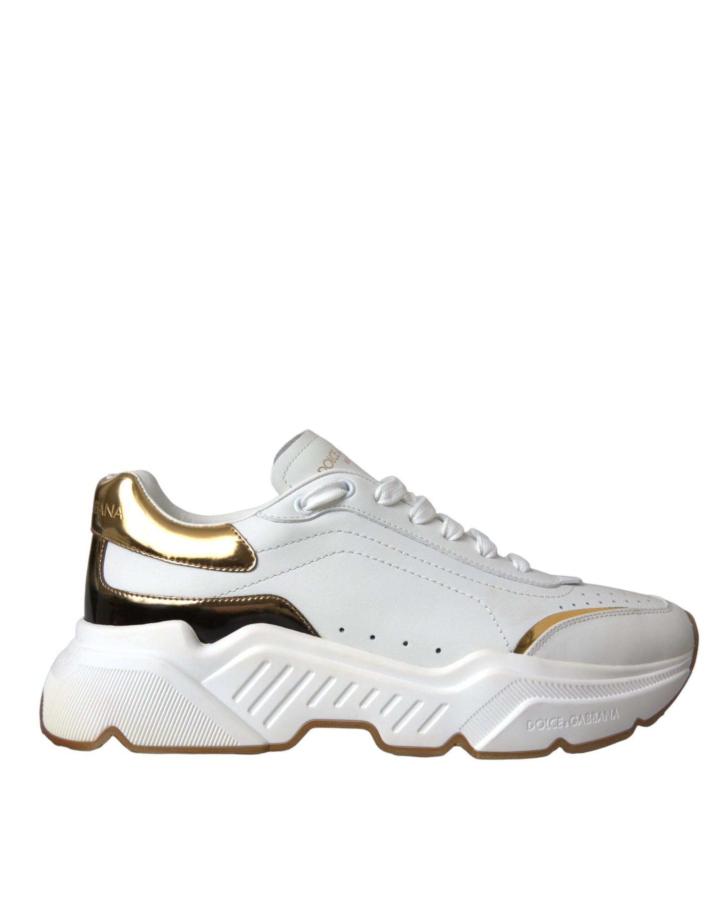 Dolce &amp; Gabbana DAYMASTER Sneakers aus Leder in Weißgold Herren Schuhe