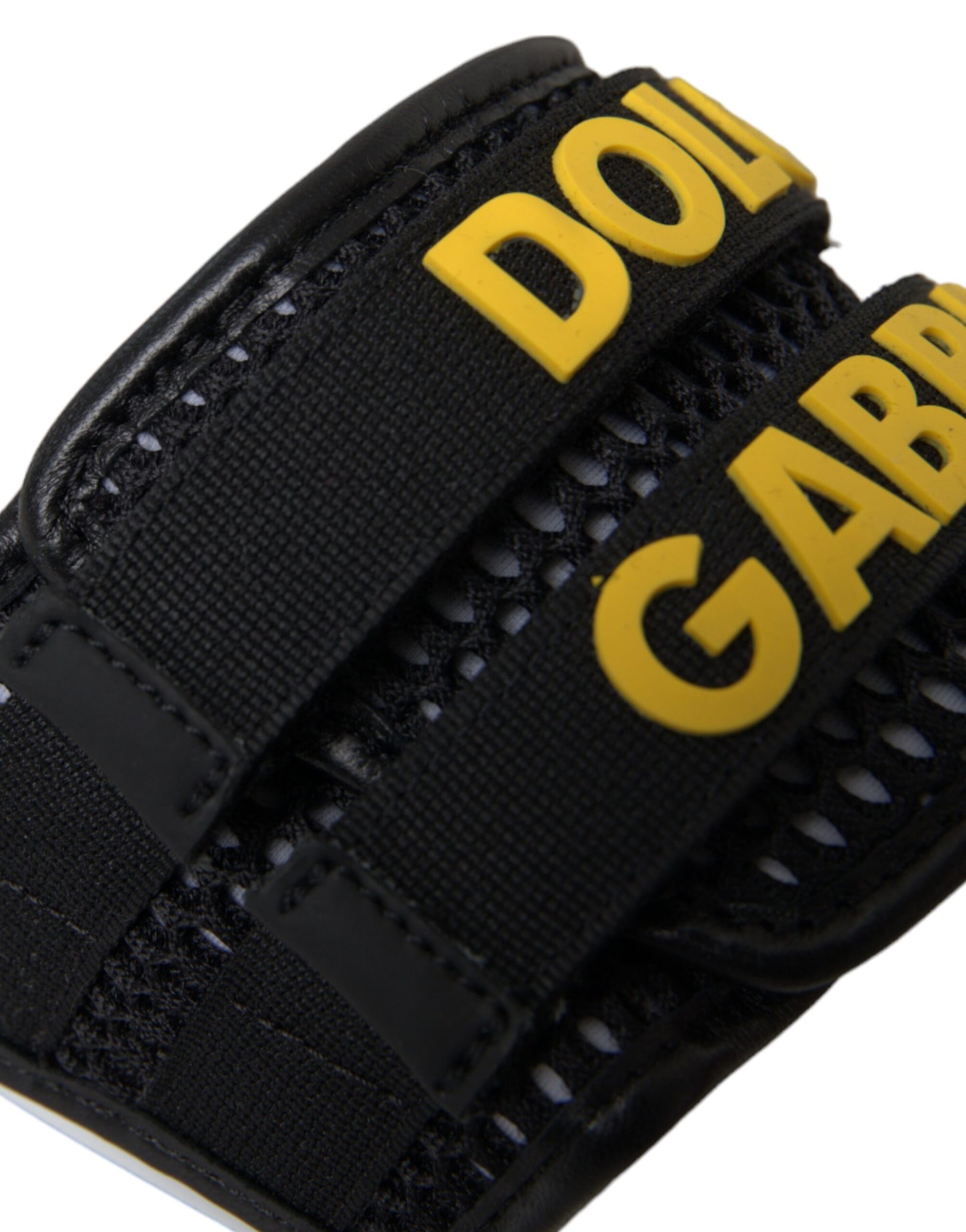 Dolce &amp; Gabbana Weiß Schwarz Logo Beachwear Flats Sandalen Schuhe