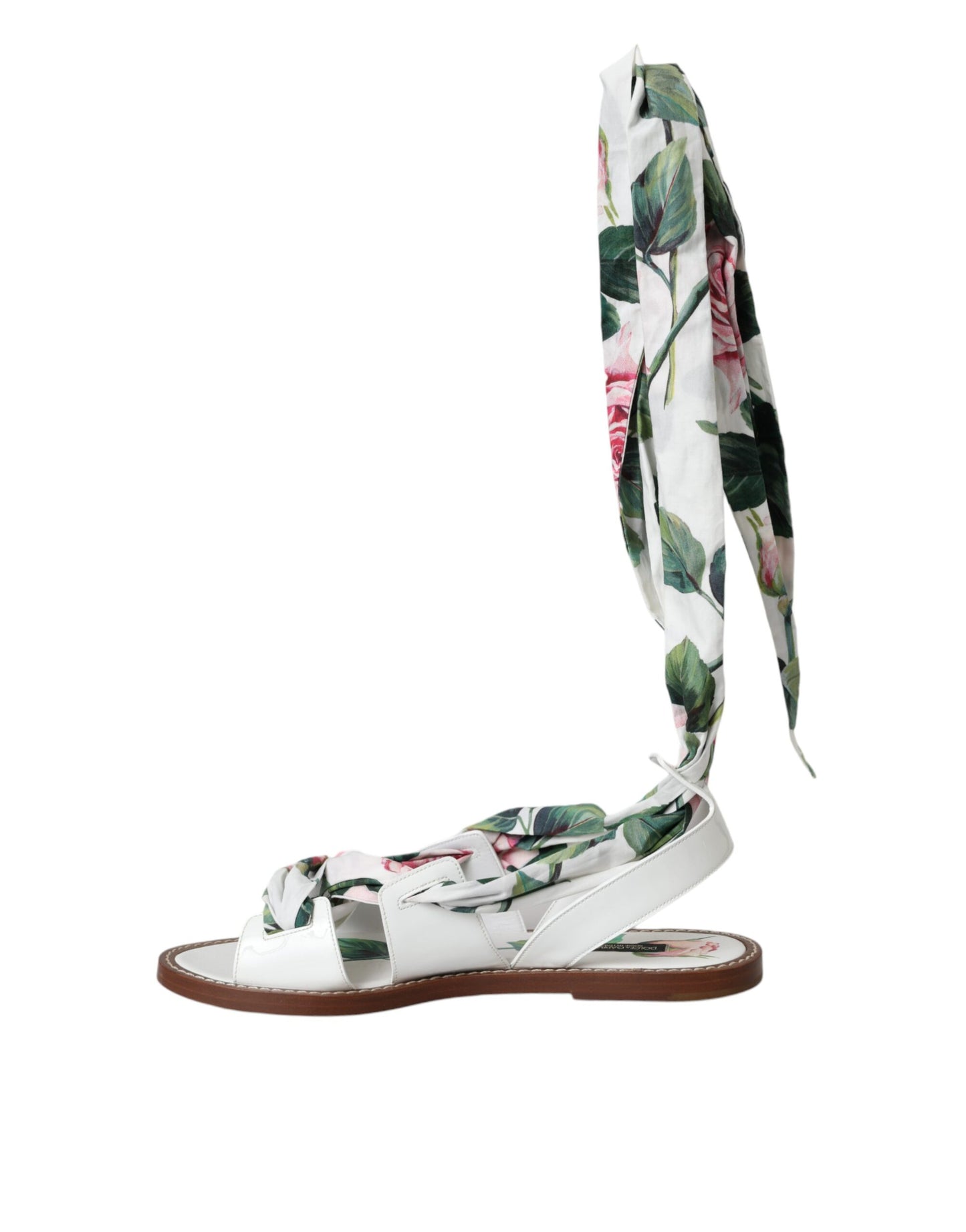 Dolce &amp; Gabbana Sandalen mit mehrfarbigem Blumendruck und Knöchelriemen