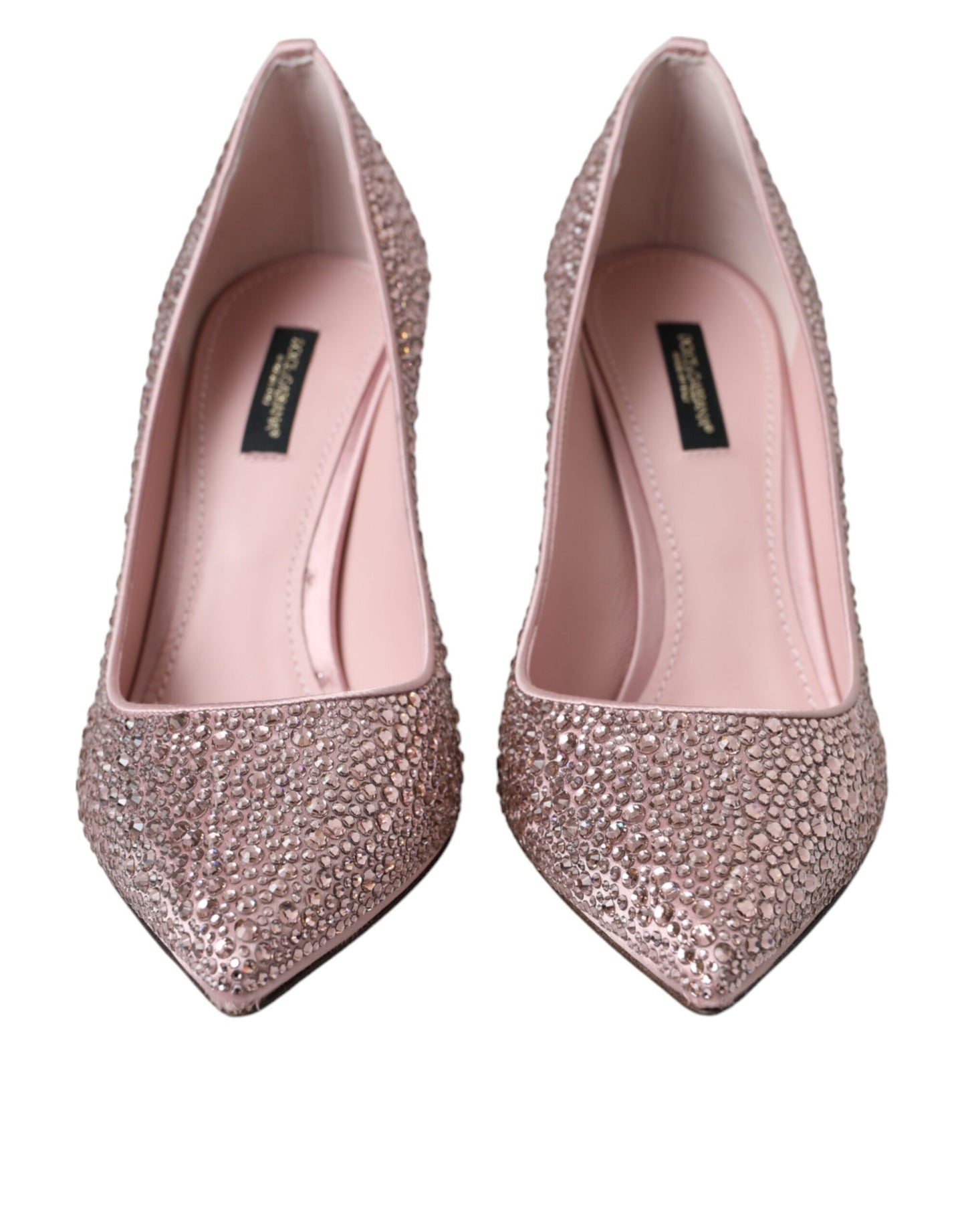 Dolce &amp; Gabbana Pink Strass Kristall Heels Pumps Schuhe