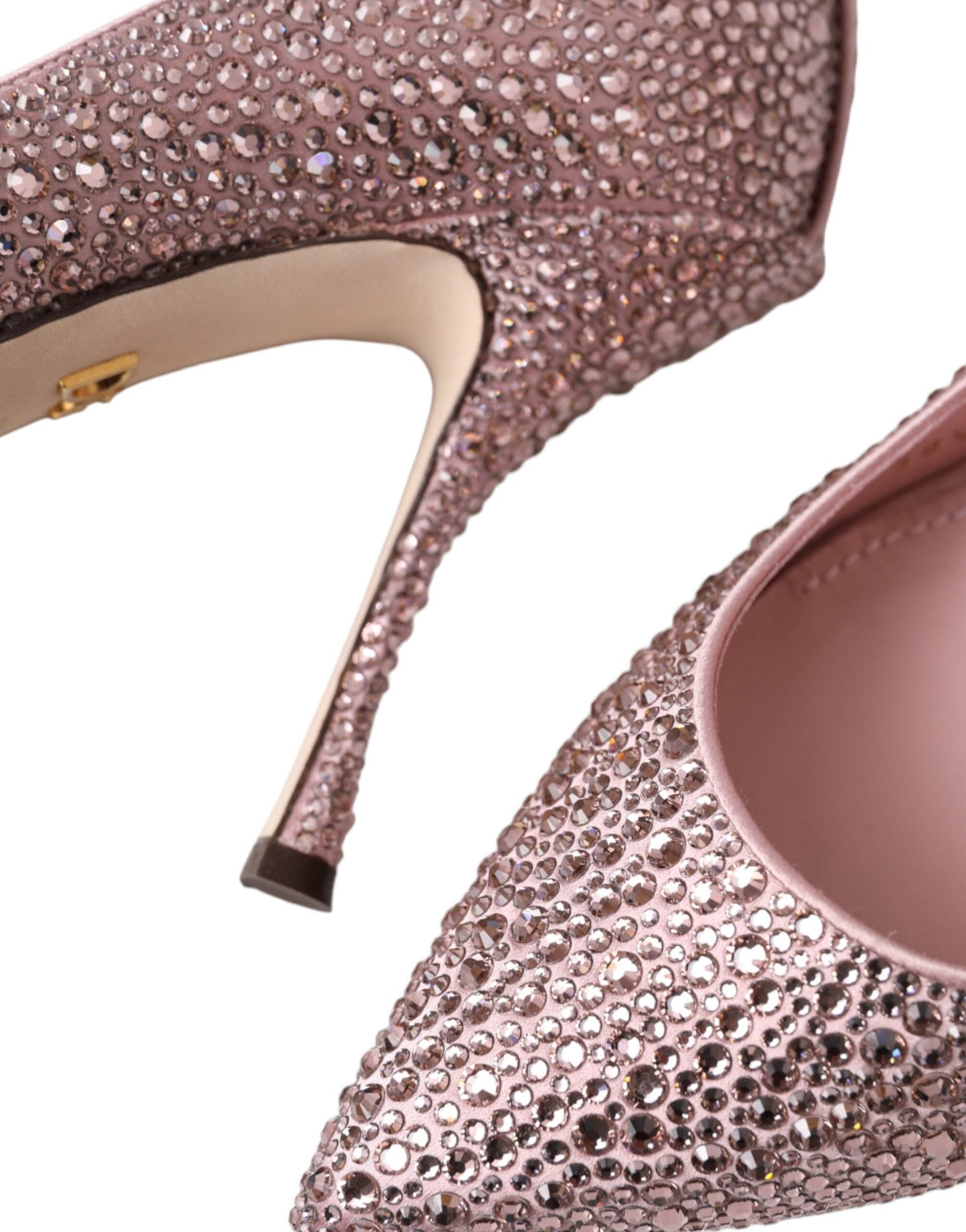 Dolce &amp; Gabbana Pink Strass Kristall Heels Pumps Schuhe