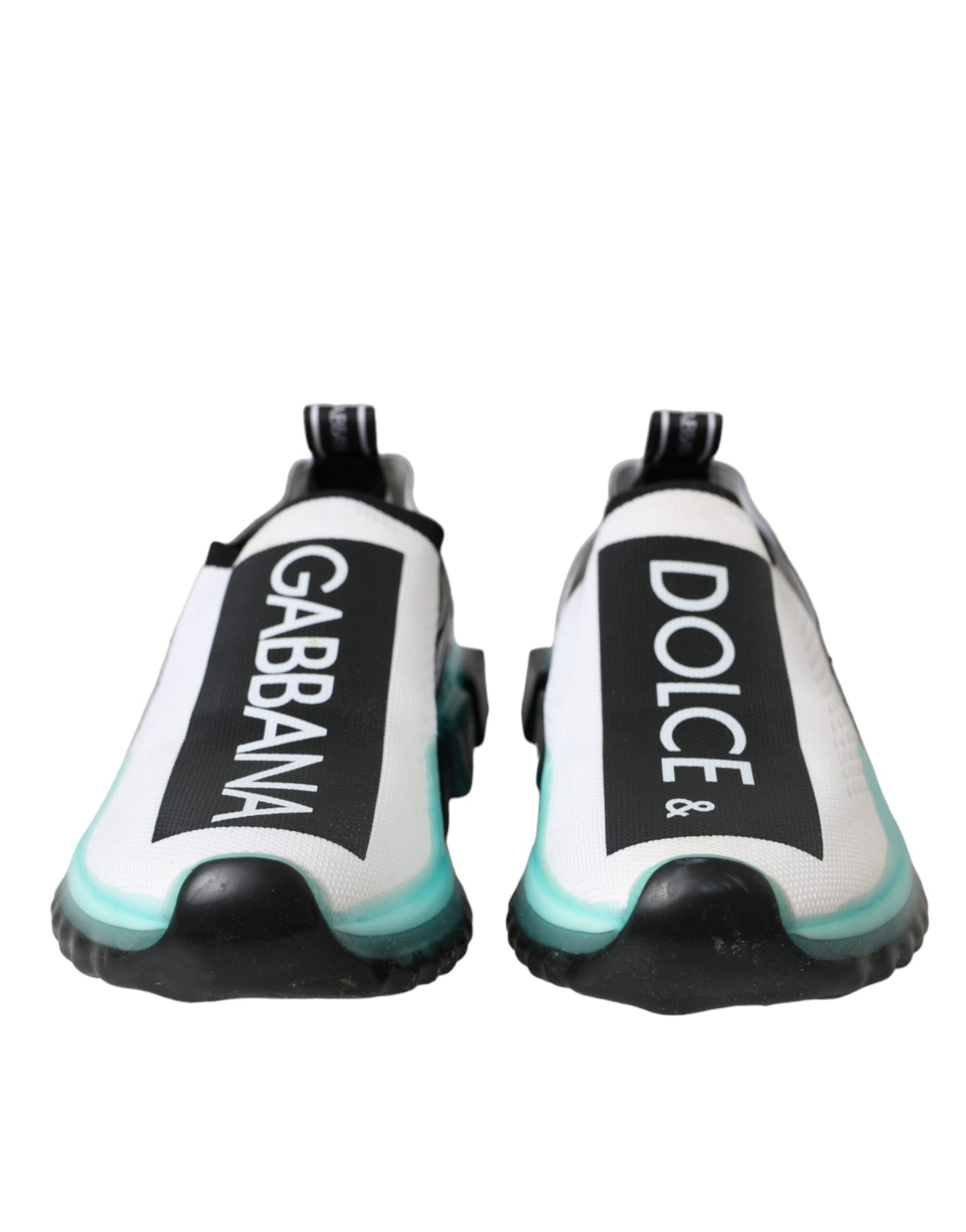 Dolce &amp; Gabbana Schwarz Weiß Blau Slip On Sorrento Sneakers Schuhe