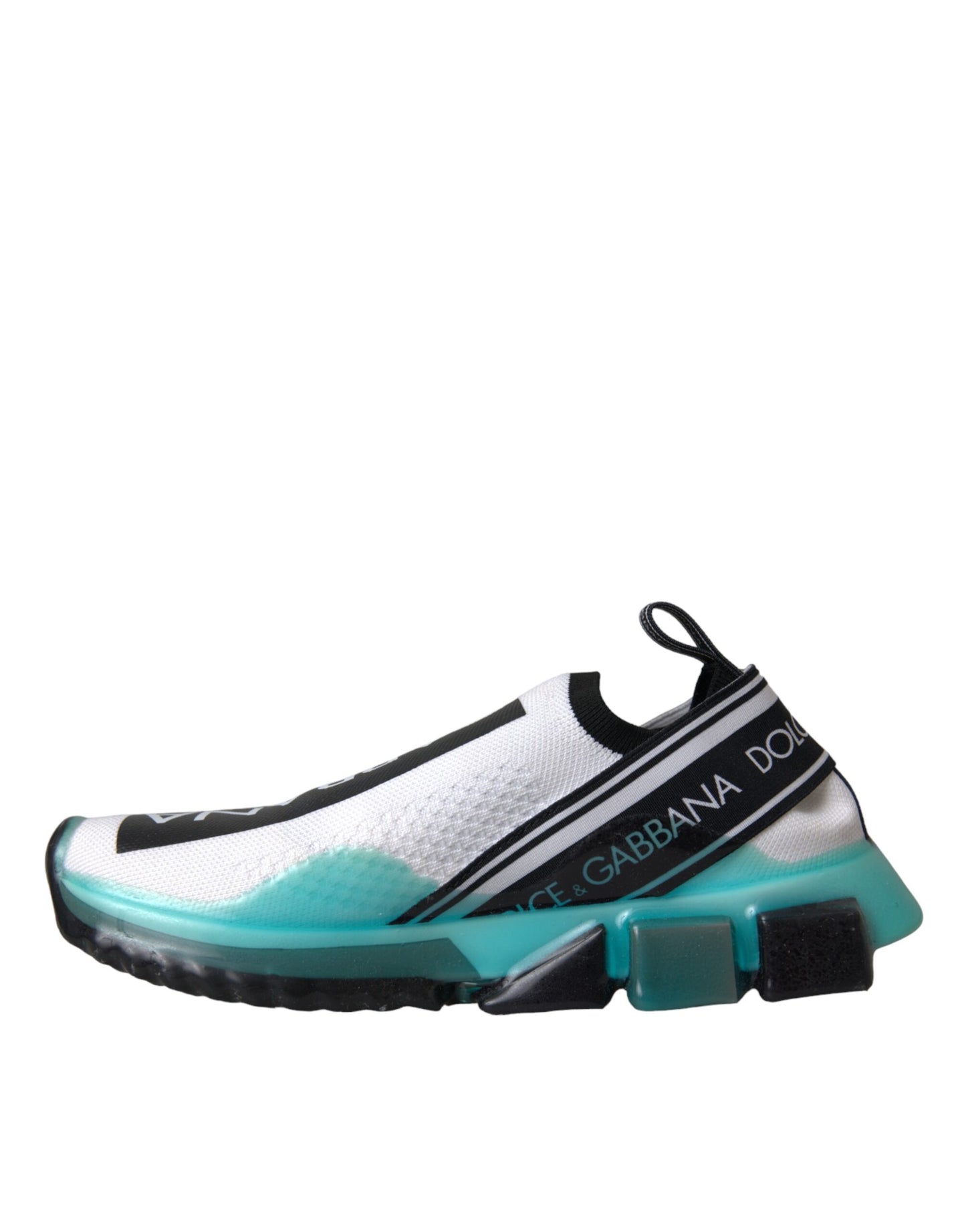 Dolce &amp; Gabbana Schwarz Weiß Blau Slip On Sorrento Sneakers Schuhe