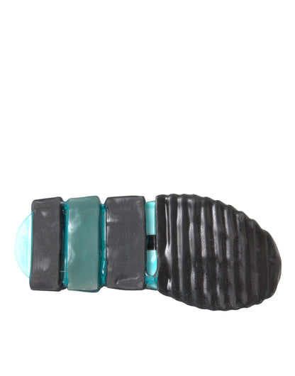 Dolce &amp; Gabbana Schwarz Weiß Blau Slip On Sorrento Sneakers Schuhe