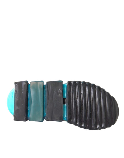 Dolce &amp; Gabbana Schwarz Weiß Blau Slip On Sorrento Sneakers Schuhe