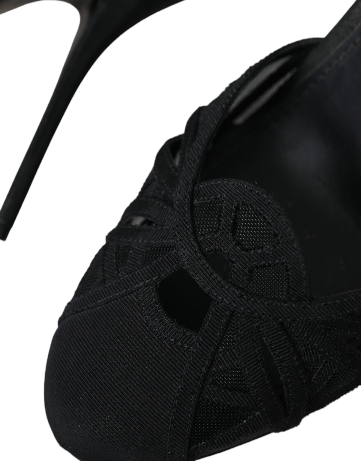 Dolce &amp; Gabbana Schwarze Mesh-Sandalen mit Knöchelriemen