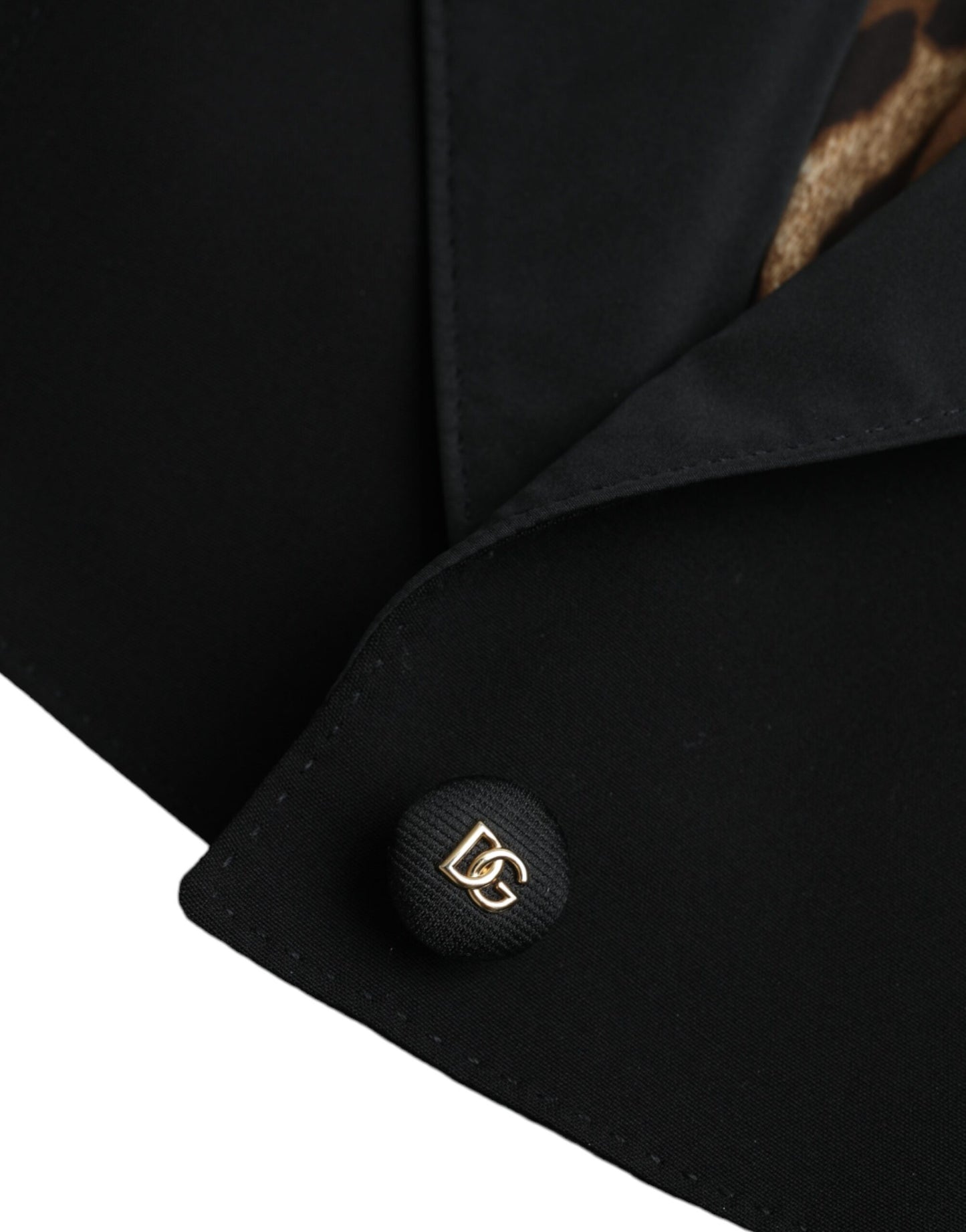 Dolce &amp; Gabbana – Kurze Jacke aus schwarzem Polyester mit Puffärmeln