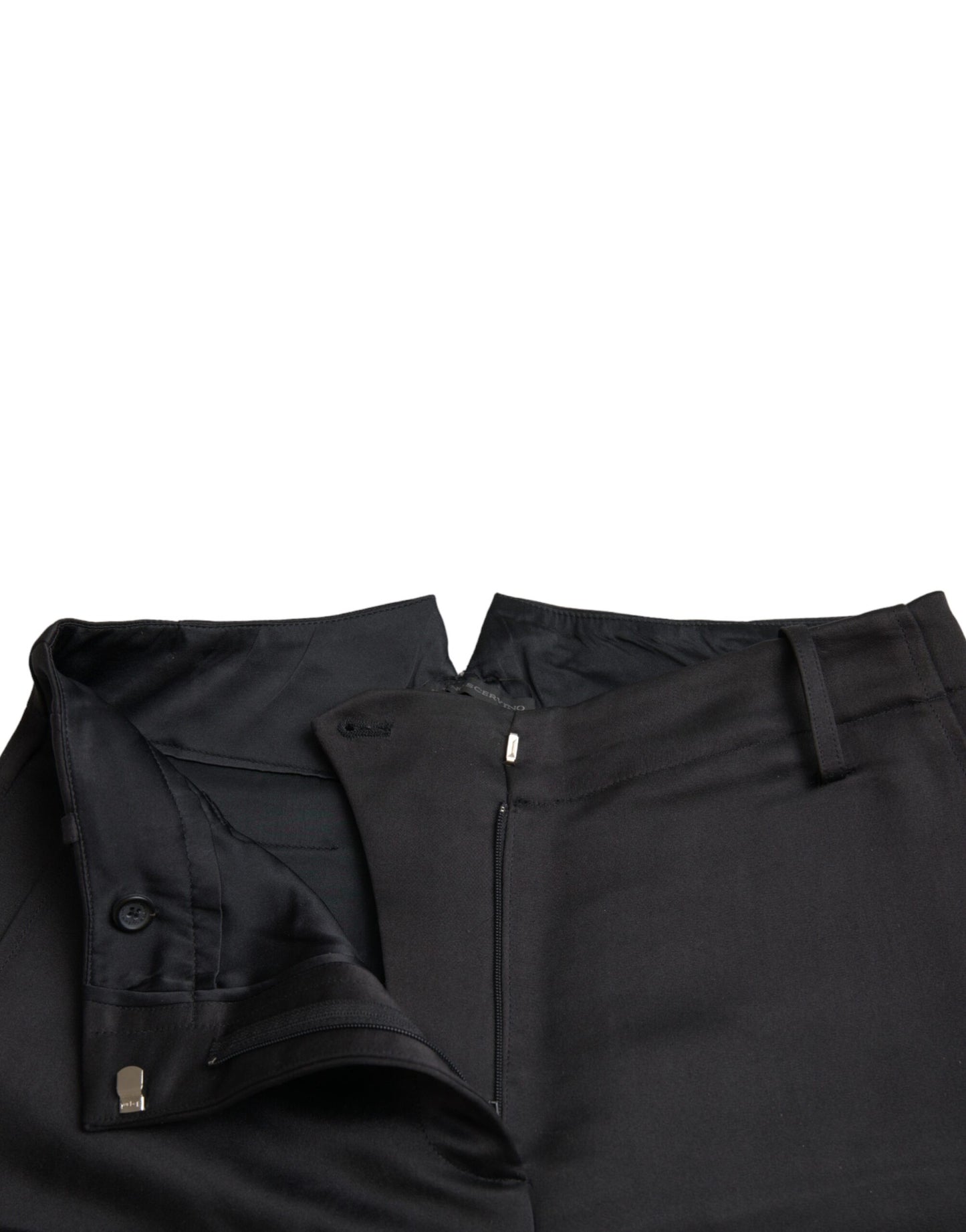 Ermanno Scervino – Schwarze Caprihose mit hoher Taille und verkürzter Länge