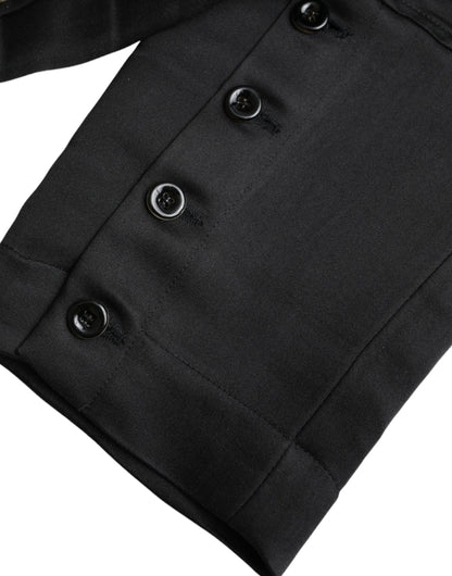 Ermanno Scervino – Schwarze Caprihose mit hoher Taille und verkürzter Länge