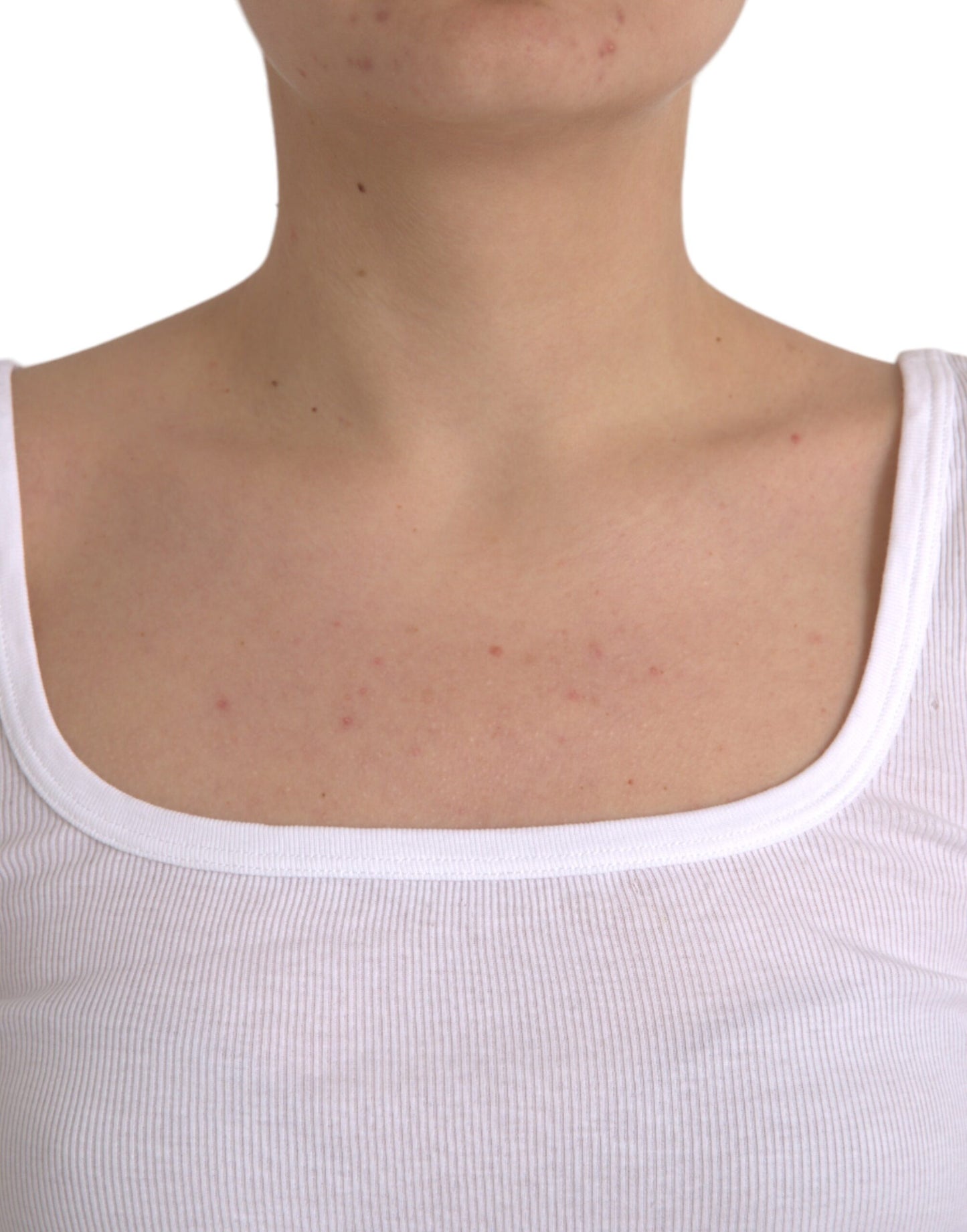 Ermanno Scervino – Ärmelloses Tanktop aus weißer Baumwolle