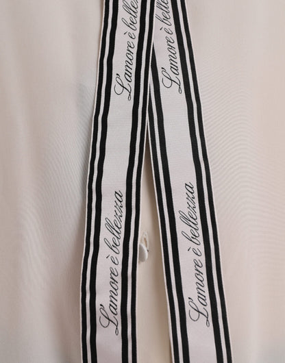 Dolce &amp; Gabbana – Langärmliges Blusenoberteil mit Knopfleiste in Off-White