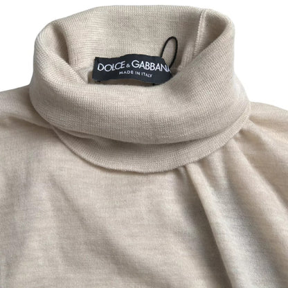 Dolce &amp; Gabbana Pullover Beige Kaschmir Rollkragenpullover