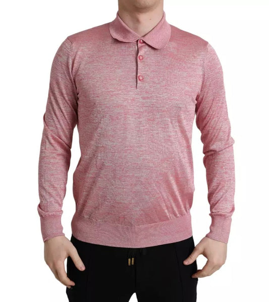 Dolce &amp; Gabbana Rosa Polyester Kragen Herren Pullover Pullover
