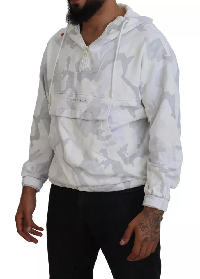 Dolce &amp; Gabbana Weißer Camouflage-Kapuzenpullover