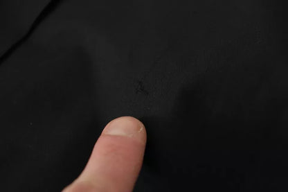 Dolce &amp; Gabbana – Schwarzes, formelles Hemdoberteil aus Baumwolle mit Kragen