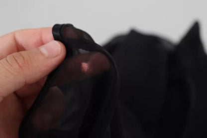 Dolce &amp; Gabbana – Transparente Bluse aus schwarzem Netzstoff