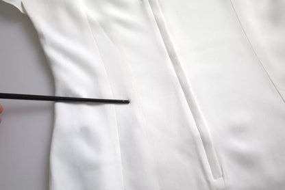 Dolce &amp; Gabbana – Weißes Viskose-Oberteil mit Rundhalsausschnitt und kurzen Ärmeln