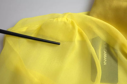 Dolce &amp; Gabbana, gelbes, langärmliges Blusenoberteil mit Knopfleiste