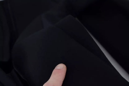 Dolce &amp; Gabbana – Schwarzes, langärmliges Minikleid aus Baumwolle in A-Linie