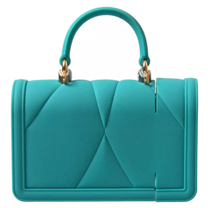 Dolce &amp; Gabbana Türkis Silikon Devotion Herz Cover Handtasche Airpods Fall