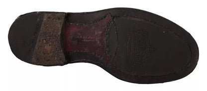 Dolce &amp; Gabbana – Schwarze Brogue-Oxford-Abendschuhe aus Leder