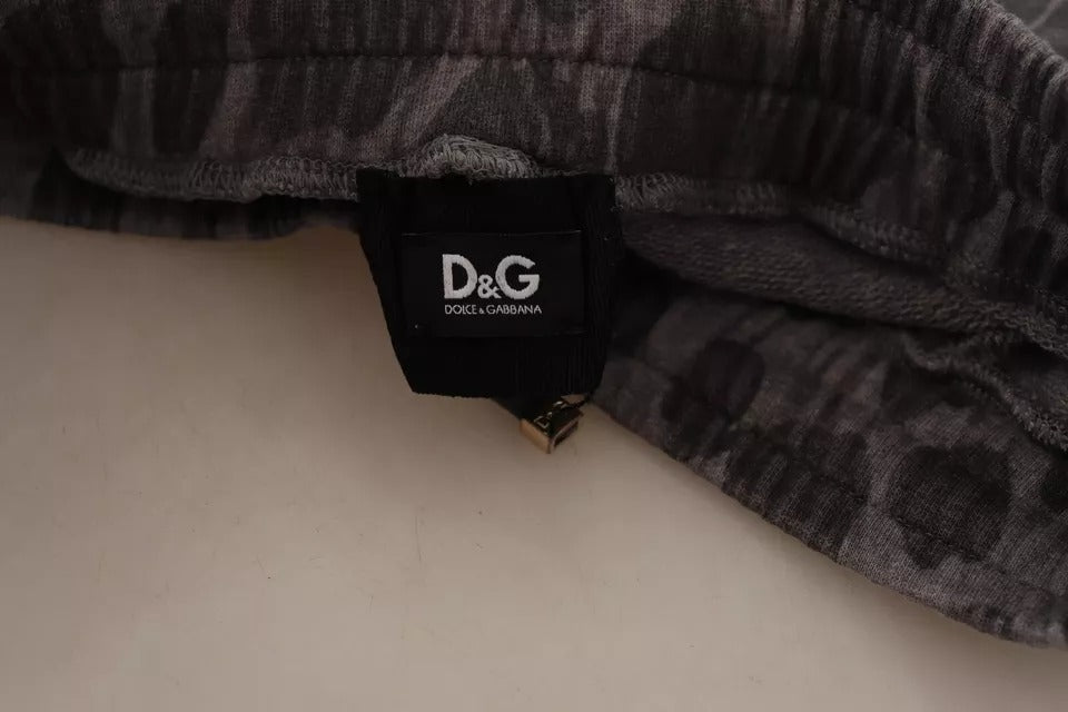 Dolce &amp; Gabbana Jogginghose mit grauem Leopardenmuster