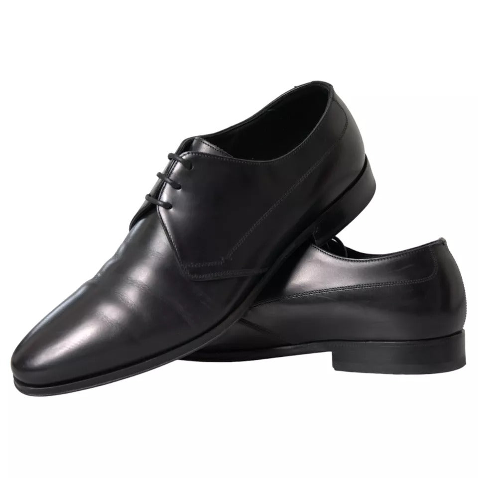Dolce &amp; Gabbana – Derby-Schuhe aus schwarzem Leder für formelle Anlässe