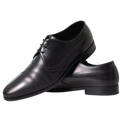 Dolce &amp; Gabbana – Derby-Schuhe aus schwarzem Leder für formelle Anlässe