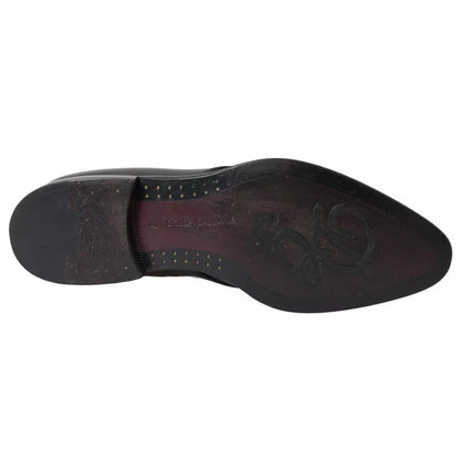 Dolce &amp; Gabbana – Derby-Schuhe aus schwarzem Leder für formelle Anlässe