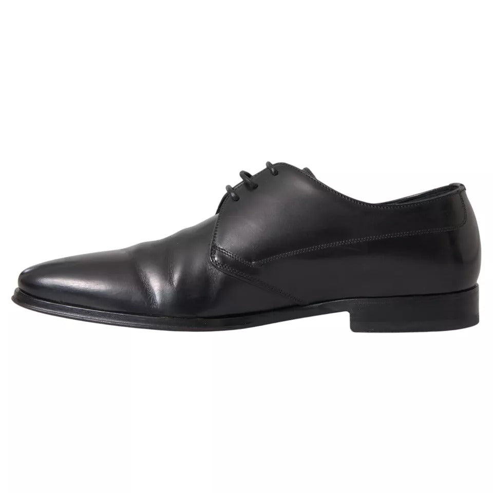 Dolce &amp; Gabbana – Derby-Schuhe aus schwarzem Leder für formelle Anlässe