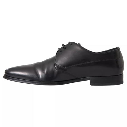Dolce &amp; Gabbana – Derby-Schuhe aus schwarzem Leder für formelle Anlässe