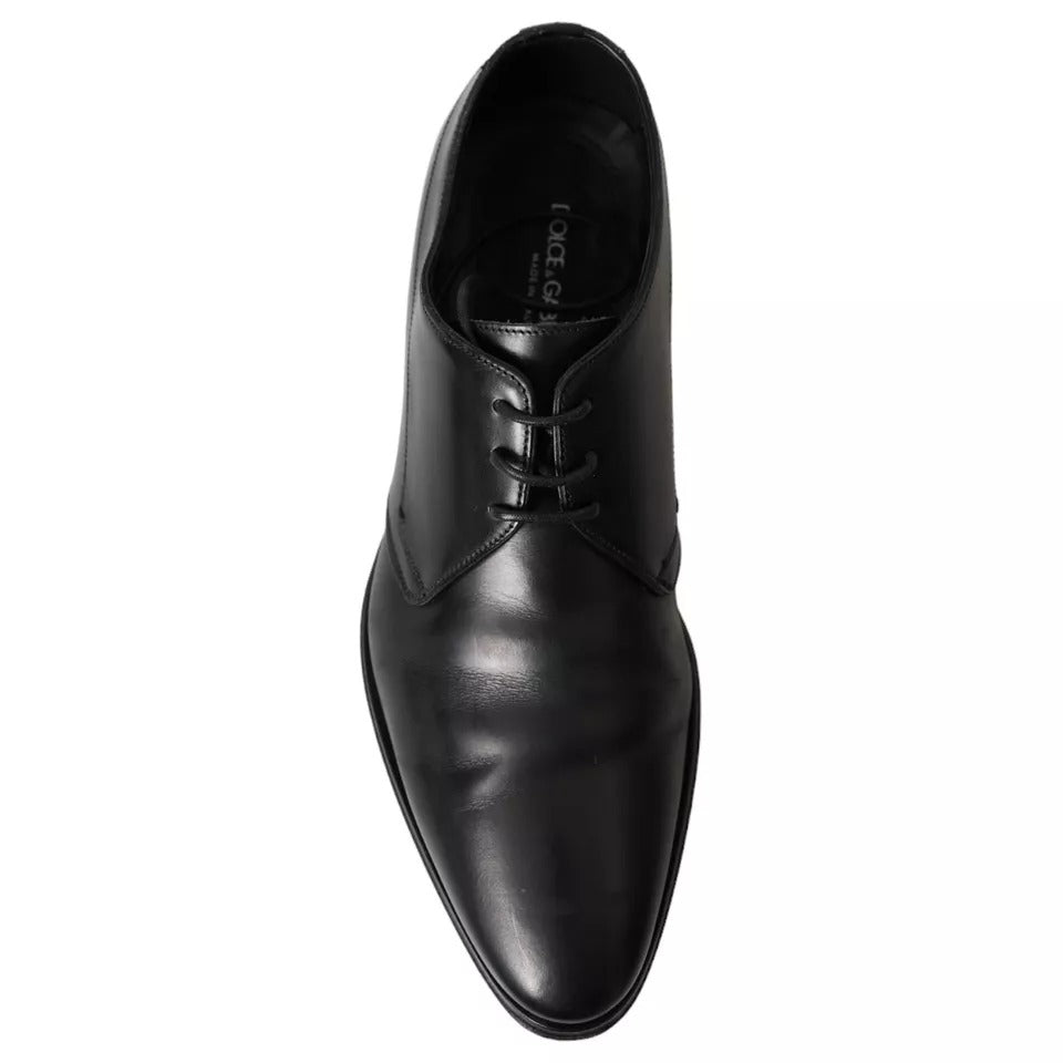 Dolce &amp; Gabbana – Derby-Schuhe aus schwarzem Leder für formelle Anlässe