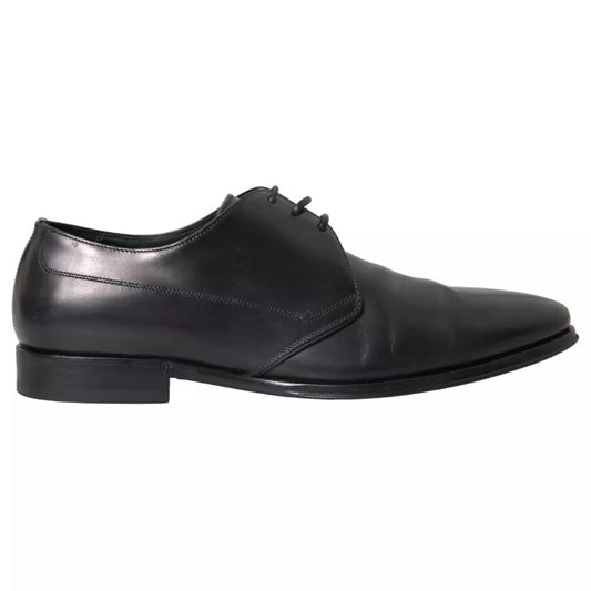 Dolce &amp; Gabbana – Derby-Schuhe aus schwarzem Leder für formelle Anlässe