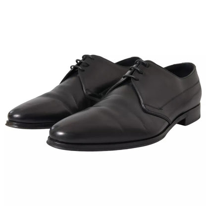 Dolce &amp; Gabbana – Derby-Schuhe aus schwarzem Leder für formelle Anlässe