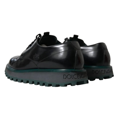 Dolce &amp; Gabbana – Derby-Schuhe aus schwarzem Leder für formelle Anlässe