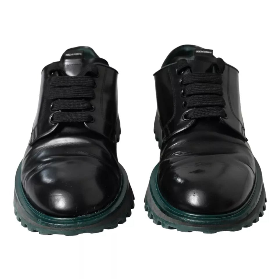 Dolce &amp; Gabbana – Derby-Schuhe aus schwarzem Leder für formelle Anlässe