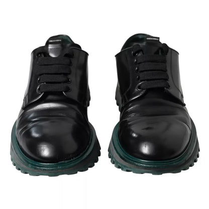 Dolce &amp; Gabbana – Derby-Schuhe aus schwarzem Leder für formelle Anlässe