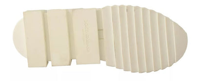 Dolce &amp; Gabbana – Sorrento – Schnür-Sneakers aus weißem Wildleder