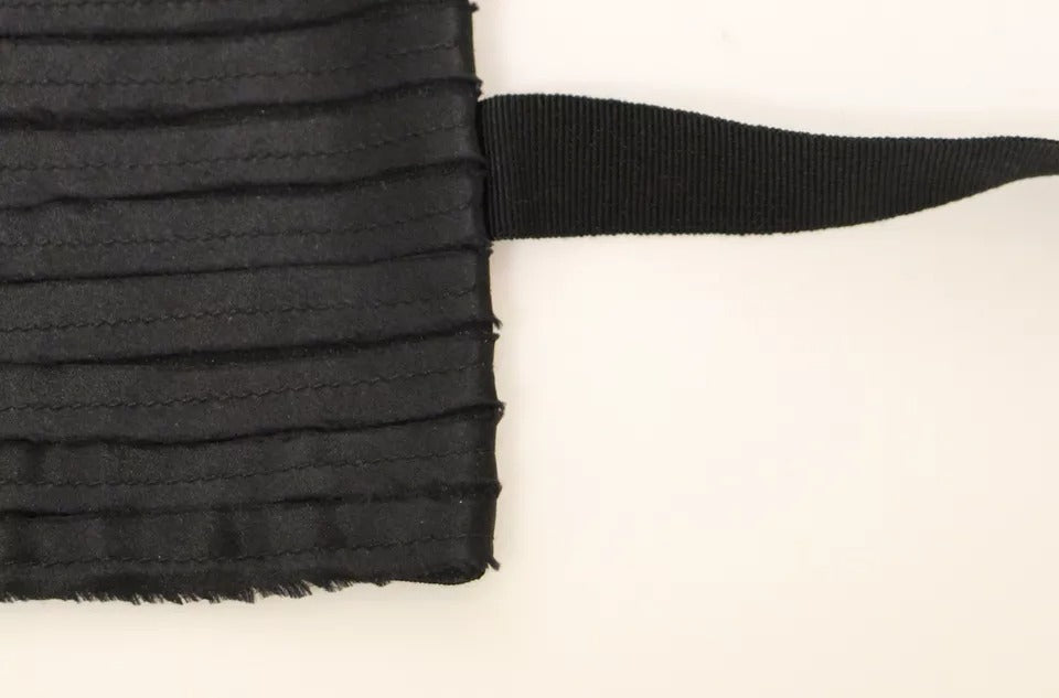 Dolce &amp; Gabbana Damen-Taillenkummerbund aus schwarzer Seide