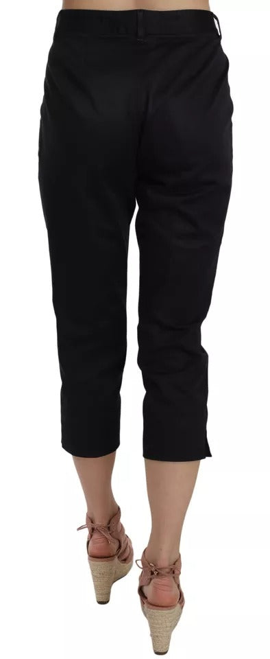 Dolce &amp; Gabbana Schwarze Caprihose aus Baumwolle