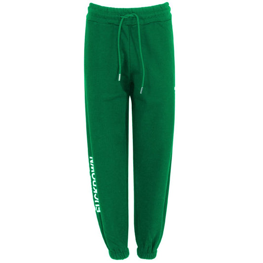 Comme Des Fuckdown Green Cotton Women Sweatpant